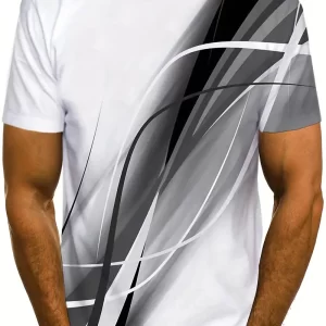 Abstract Pattern Print Men's Comfy T-shirt