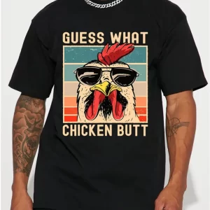 Men's Casual Trendy Chicken Print T-shirt