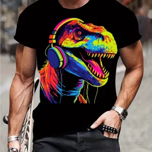 Cartoon Dinosaur Print T-shirt