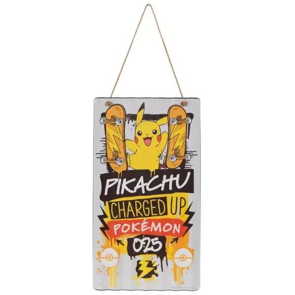 Pikachu 025 Ridged Metal Wall Decor