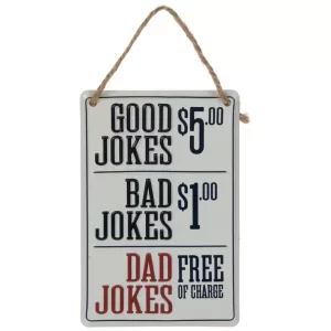 Dad Jokes Metal Sign