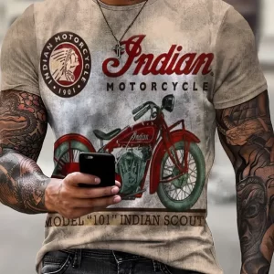 Motorcyclist 3D Digital Pattern Print Graphic T-shirts