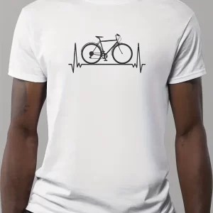 Stylish Bicycle Pattern Print Men's Comfy Chic T-shirt