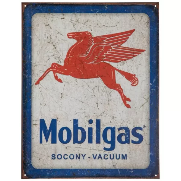 Mobilgas Metal Sign