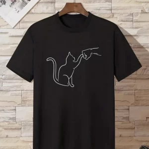 Cat Round Neck T-shirts