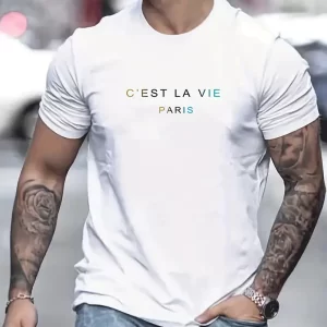 "C'est La Vie" Print T-shirt