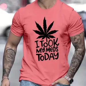 ''I TOOK MY MEDS TODAY'' Print, Men's Graphic T-shirt