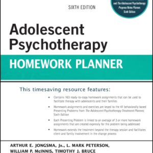 Adolescent Psychotherapy Homework Planner 6th Edition - Original PDF