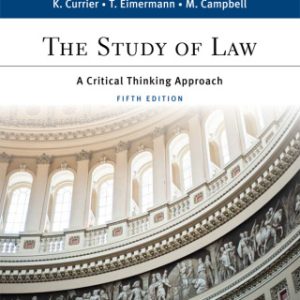 The Study of Law: A Critical Thinking Approach 5th Edition - Original PDF