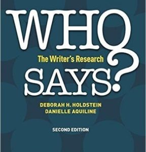 WHO SAYS?: The Writer's Research 2nd edition - Original PDF