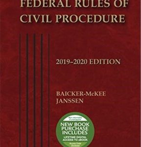 A Student's Guide to the Federal Rules of Civil Procedure, 2019-2020 2019th edition - Original PDF