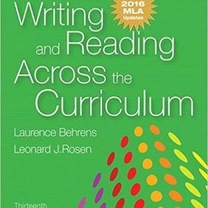 Writing and Reading Across the Curriculum, MLA Update Edition 13th edition - Original PDF