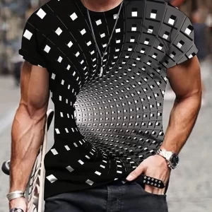 Optical Illusion, Men's Novelty T-shirt