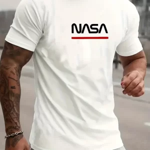 Space Exploration Theme Print Tee Shirt